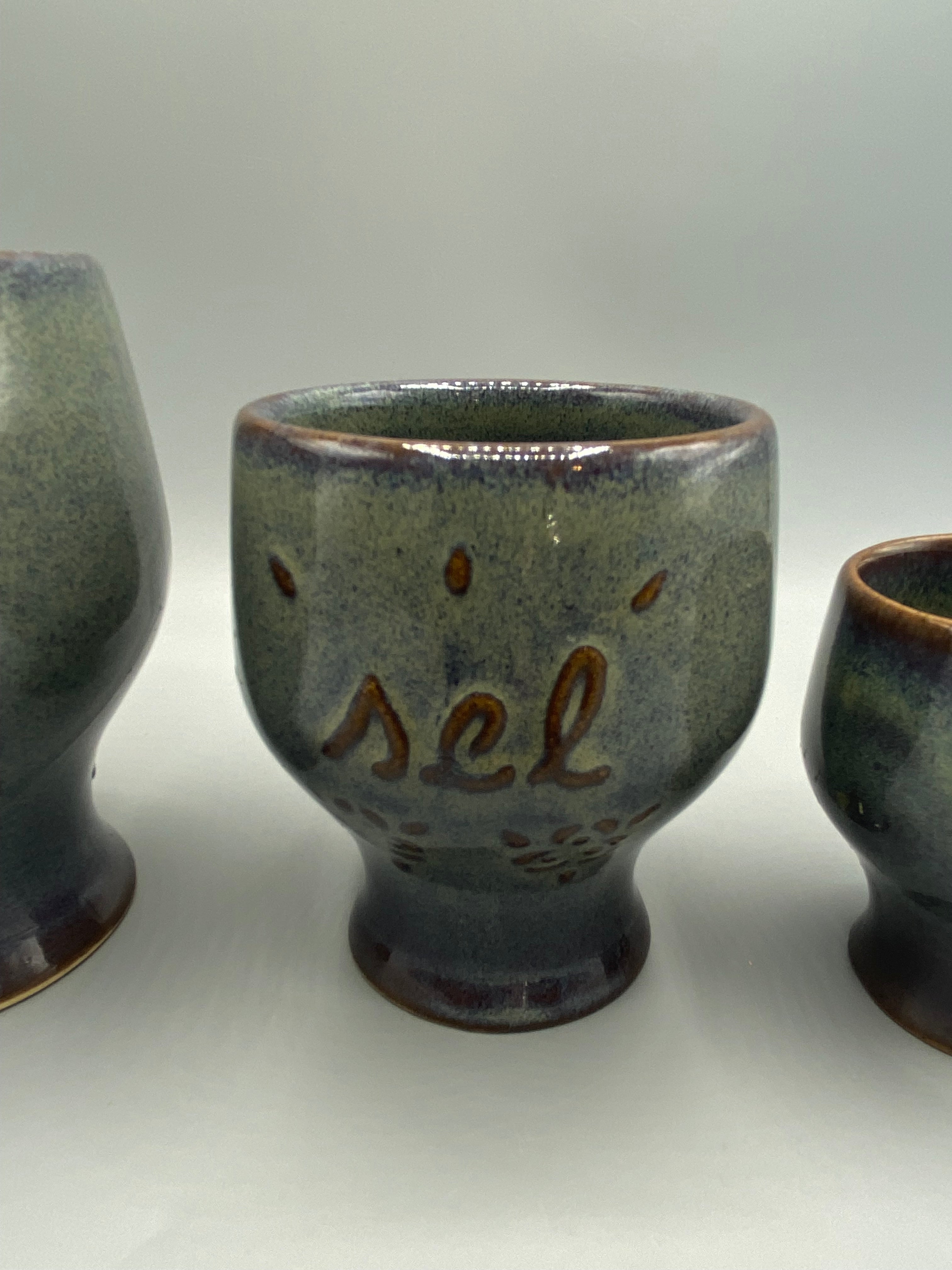 Pots café et sel grès – mesure hauteur