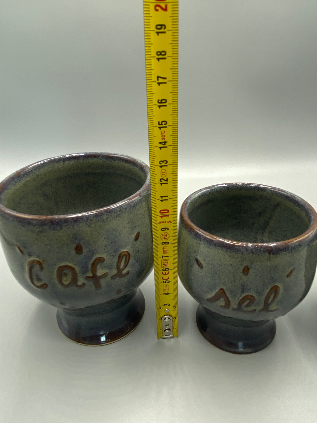3 pots grès – vue de côté profil
