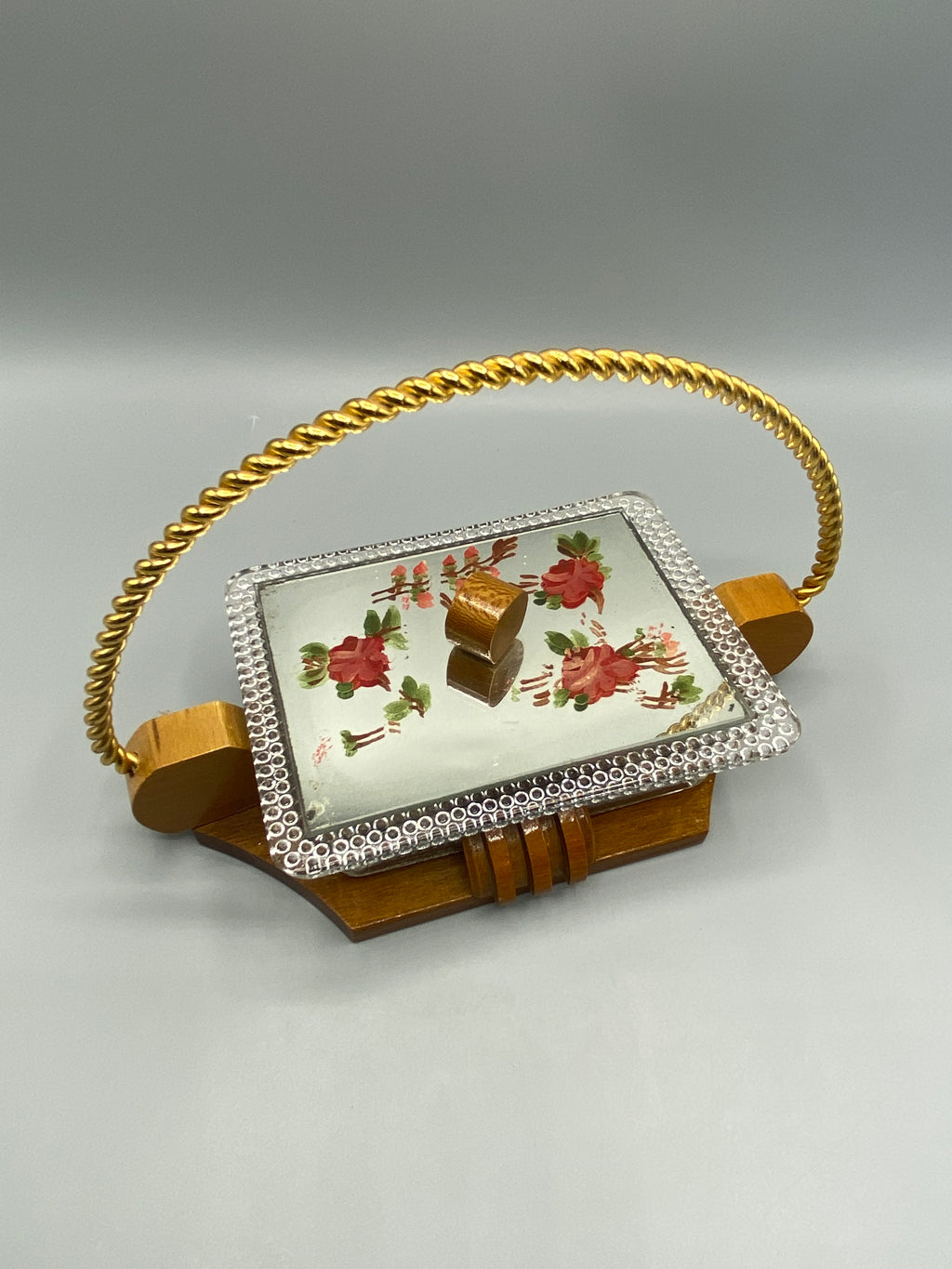 Boîte à biscuits Art déco – vue ensemble ouvert coupelle verre