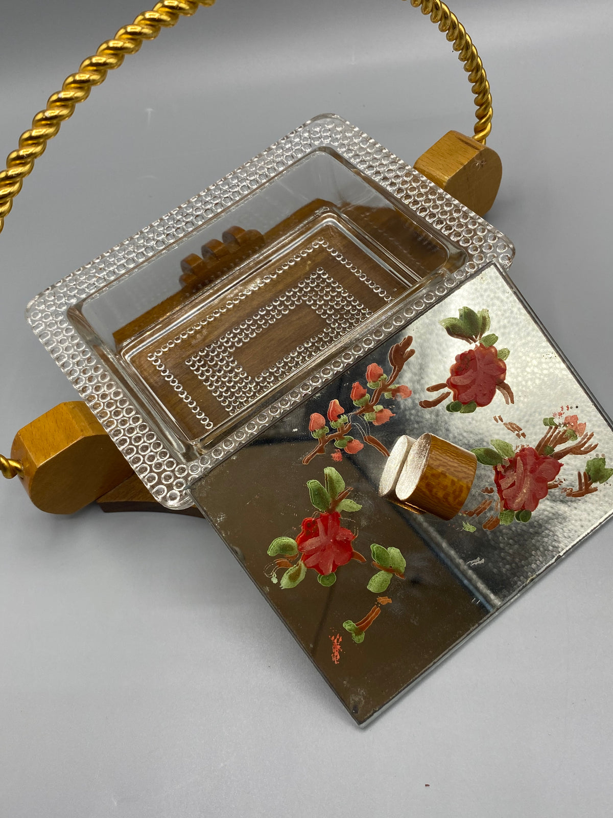 Boîte à biscuits Art déco – mesure hauteur anse 14 cm