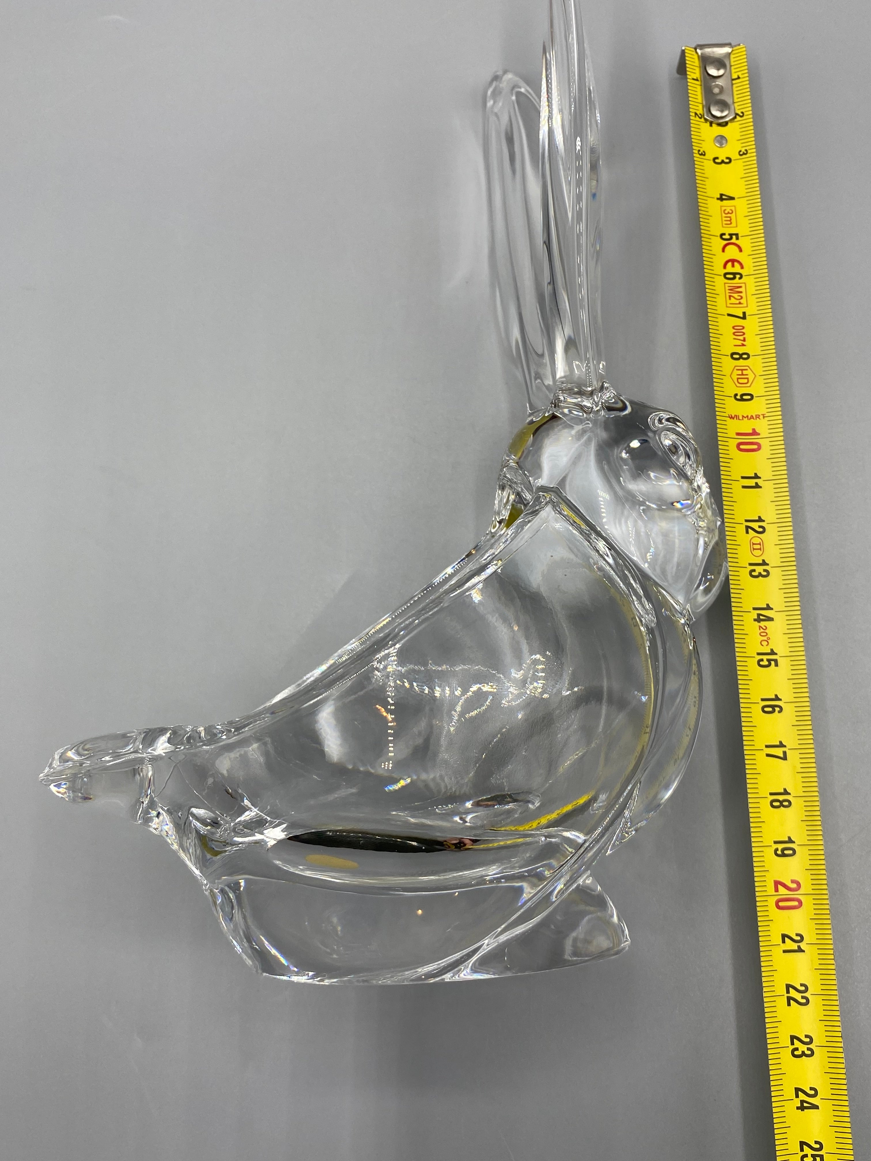 Lapin cristal Vannes-le-Châtel – mesure hauteur 21 cm