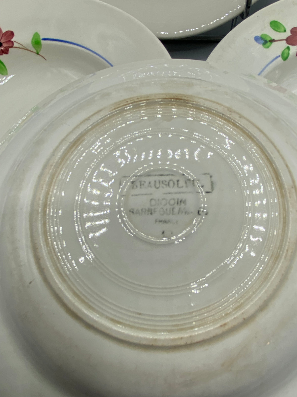 Assiette creuse Digoin & Sarreguemines – diamètre 23 cm