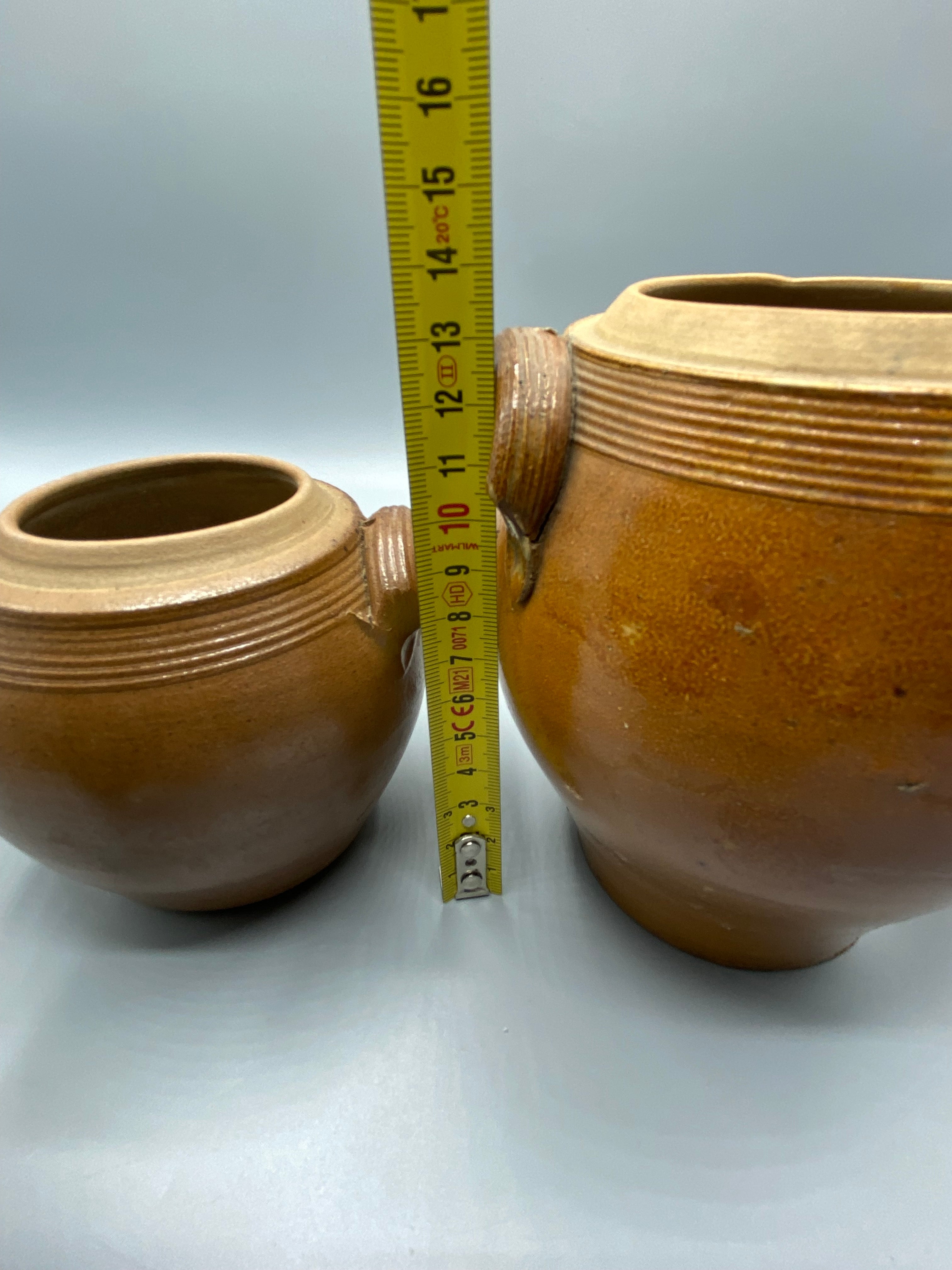 Grand pot grès brun – ouverture 10 cm