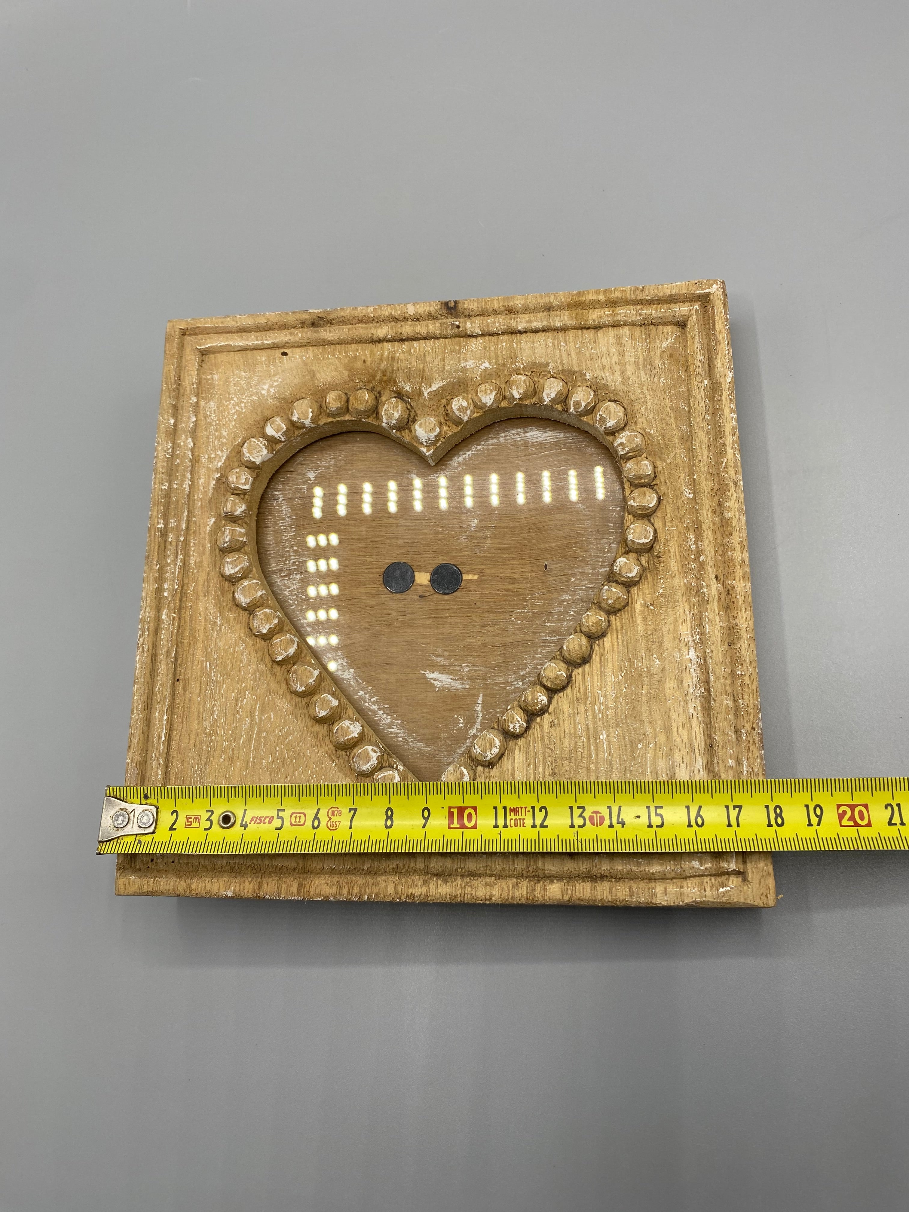 Cadre photo cœur – mesure largeur 18 cm