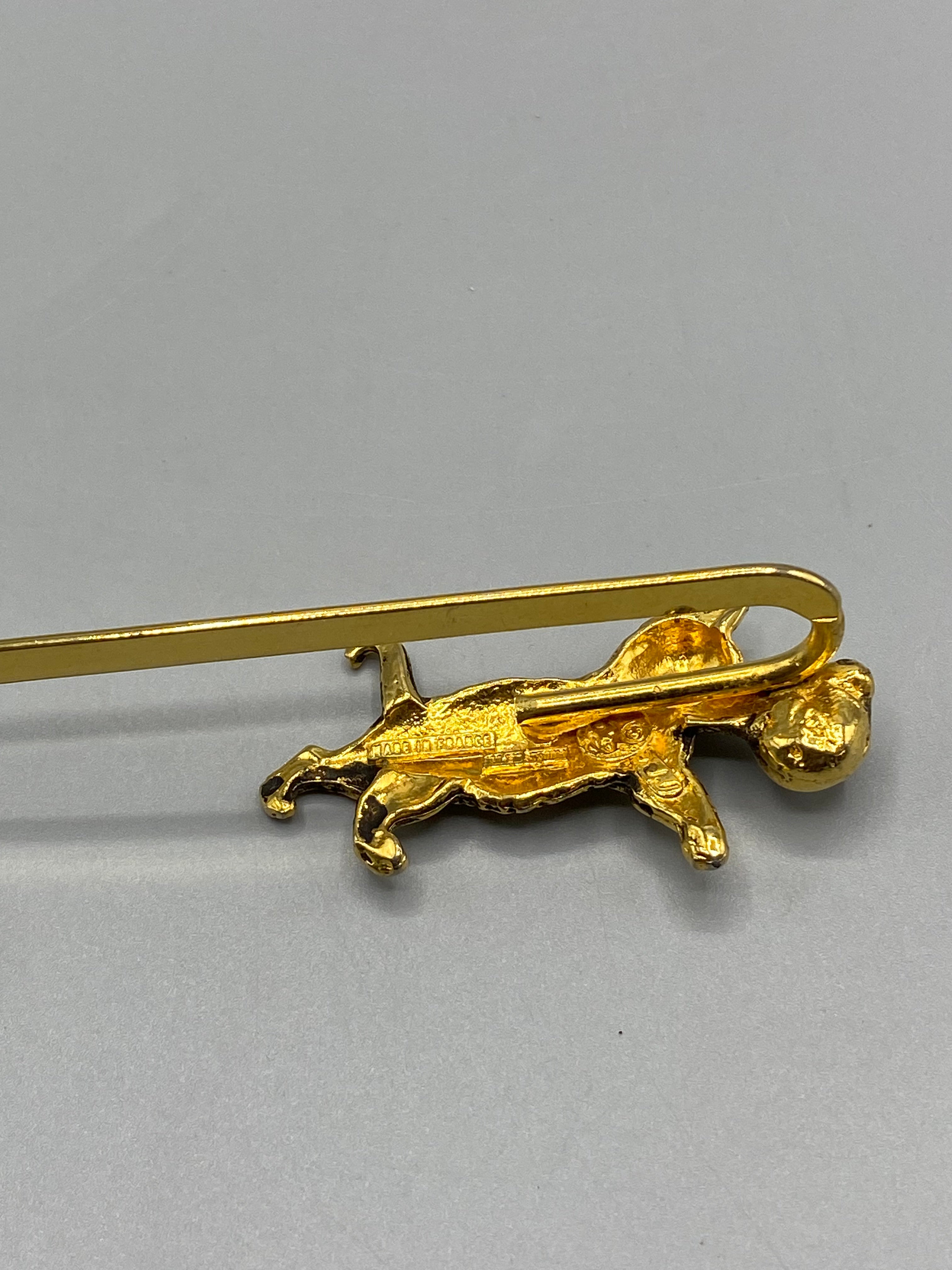 Épingle vintage J.J. Jonette – revers avec marquage J.J.