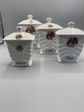 4 pots à épices FD Chauvigny – vue d'ensemble Sucre et Café