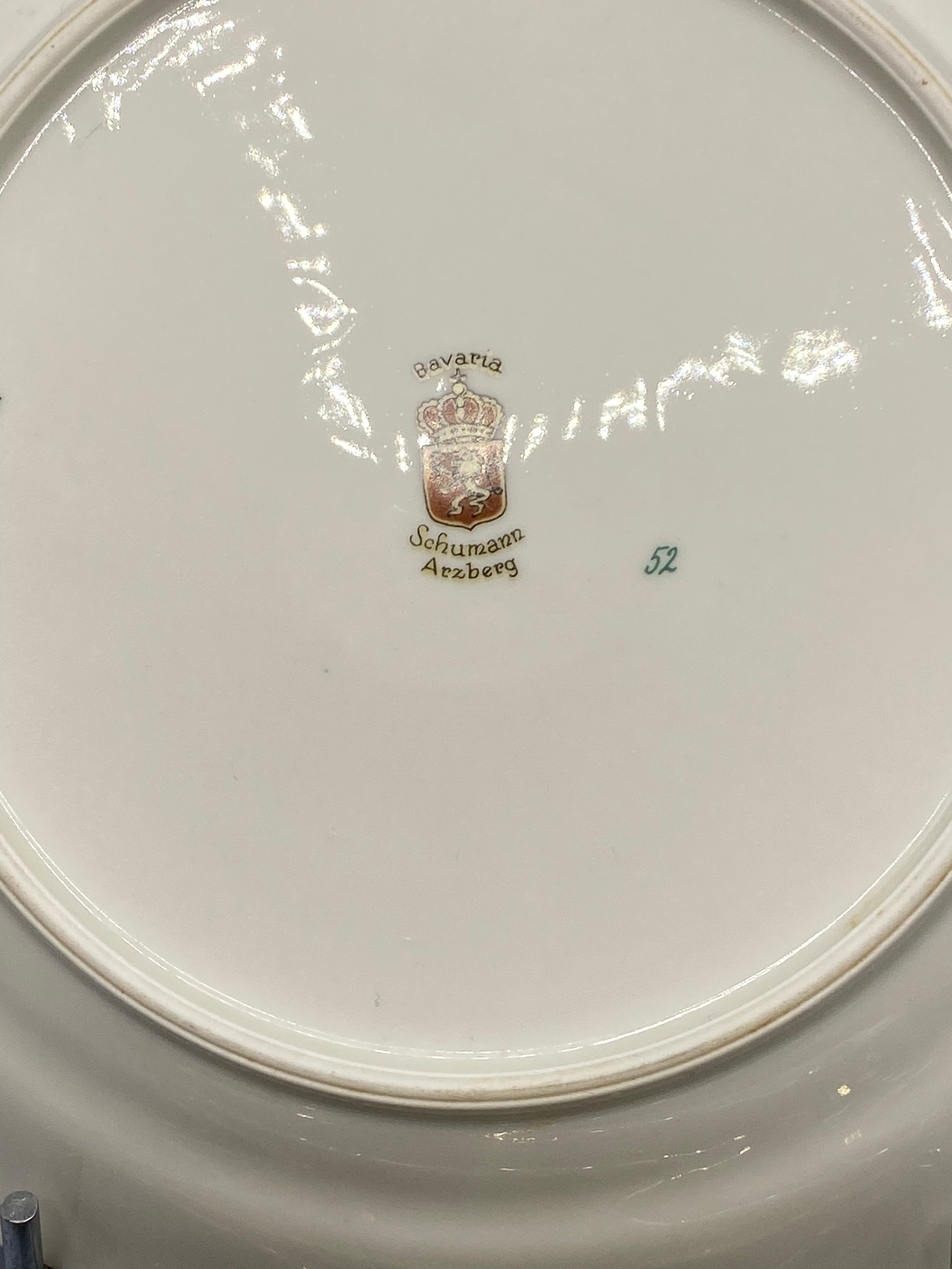 Cachet au revers Bavaria Schumann Arzberg numéro 52
