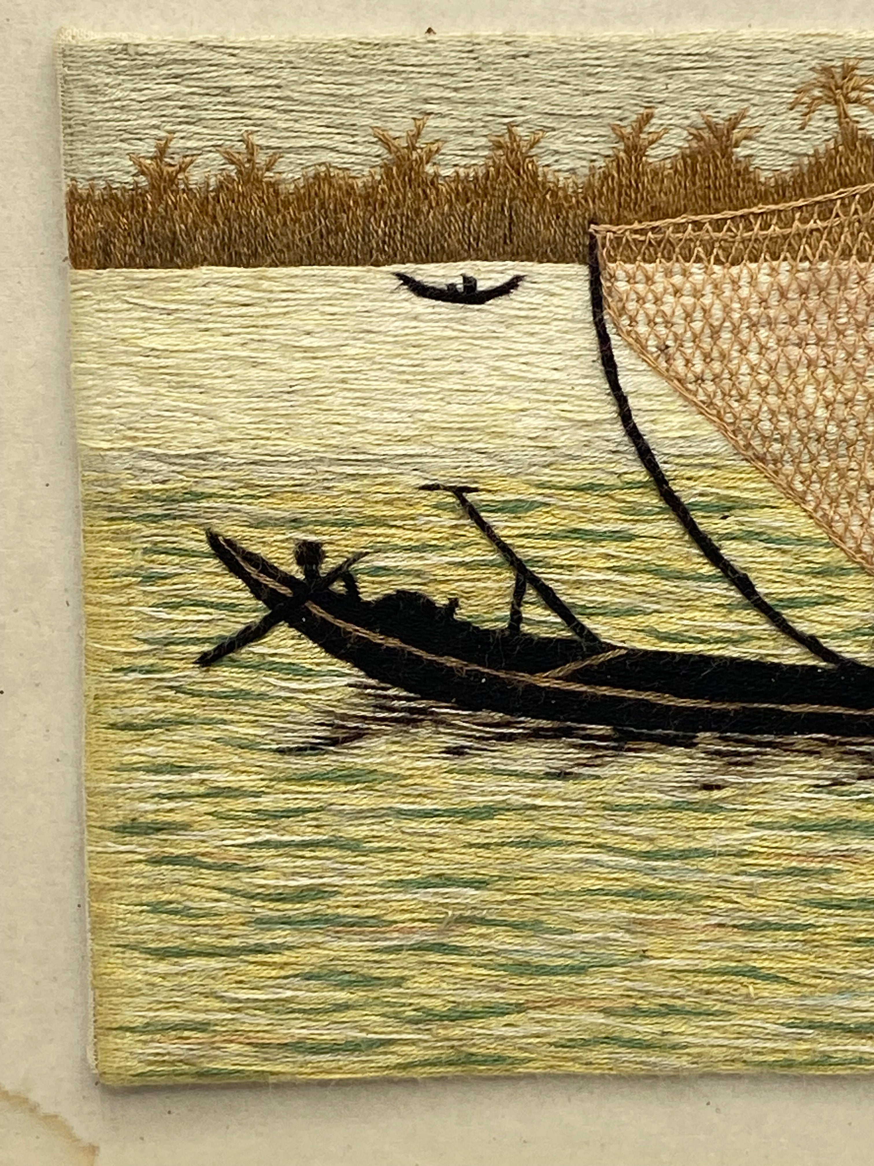 Broderie vietnamienne – revers du cadre avec accroche