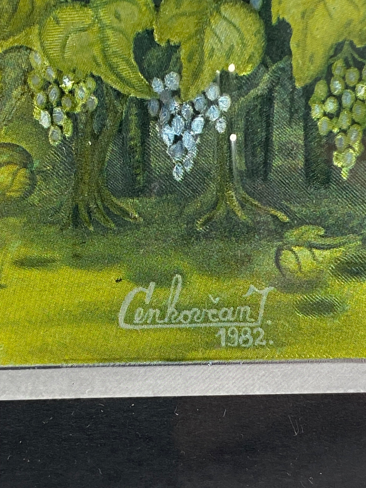 Ivo Cenkovčan – signature et date 1982, détail bas de l'estampe