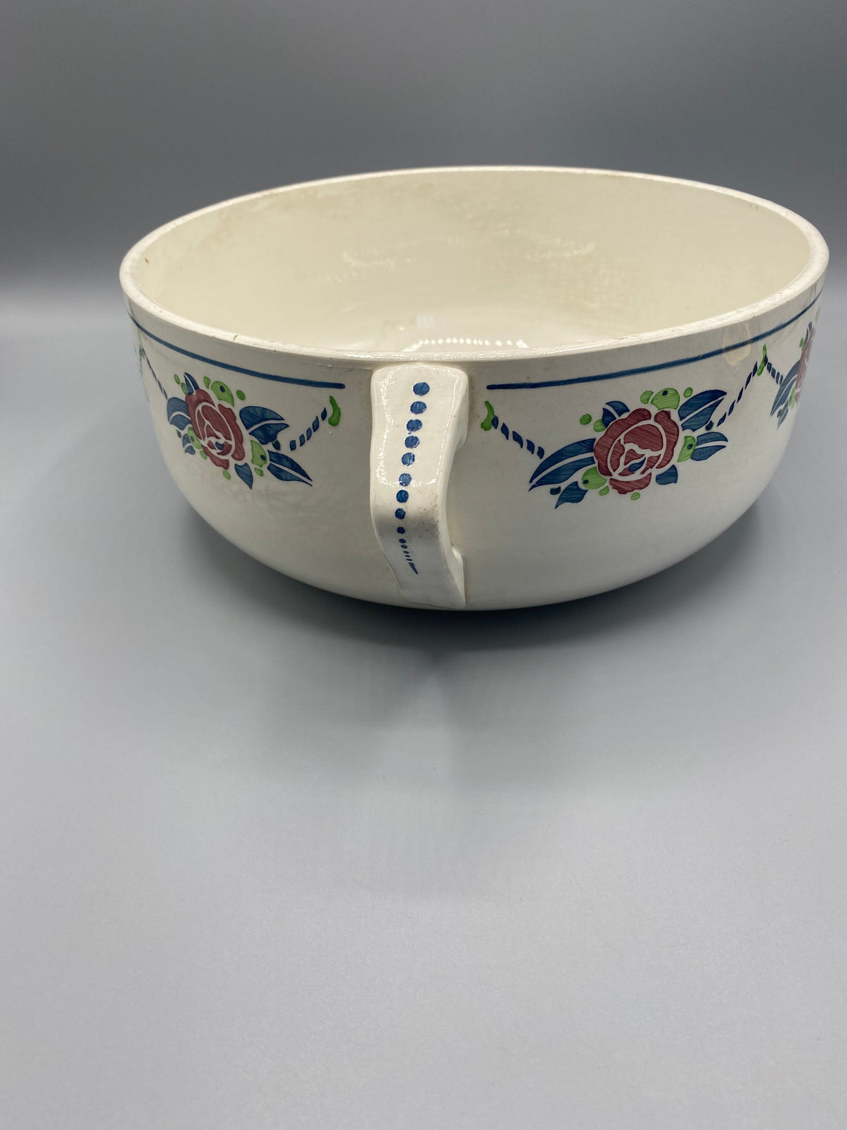 Légumier Bagatelle Digoin Sarreguemines, mesure du diamètre environ 24 cm hors anses