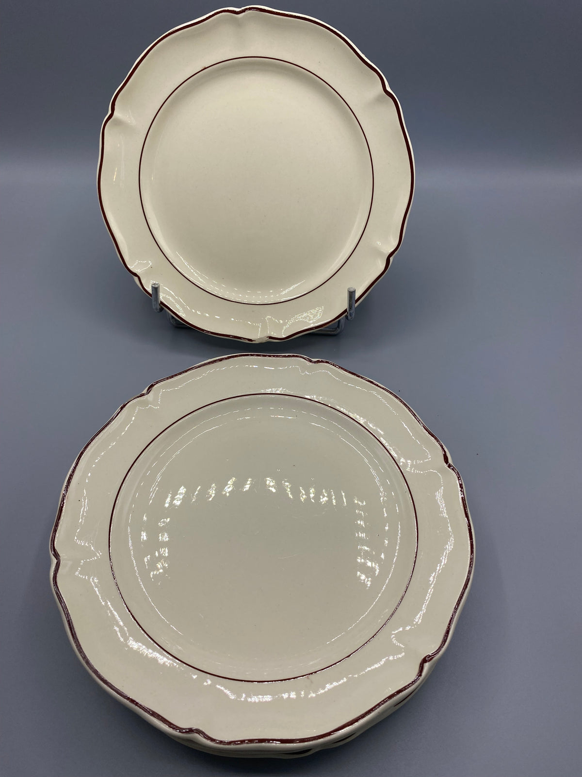 Ensemble de 6 assiettes à dessert Villeroy & Boch Mettlach, vue générale
