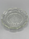 Ancien dessous de bouteille en verre pressé à rosace Art déco