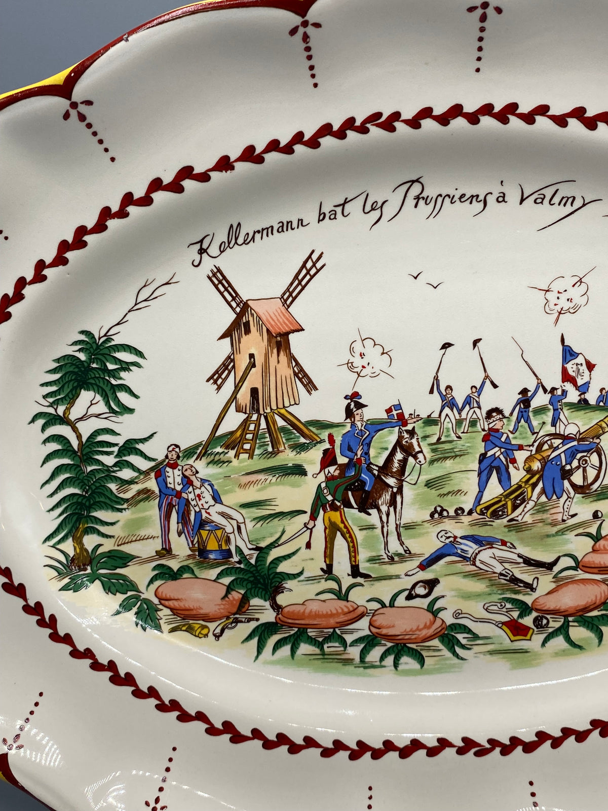 Détail du moulin et des soldats de la bataille de Valmy