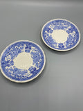 Ensemble de deux sous-tasses Villeroy & Boch Burgenland à décor floral bleu